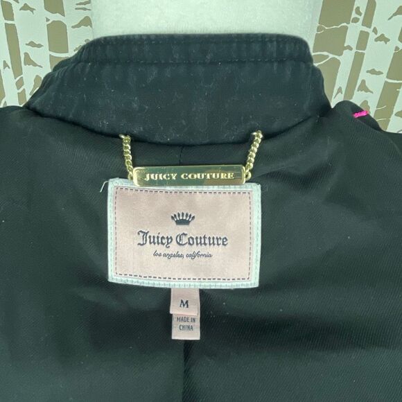 Juicy Couture Cotton Moto Jacket Black M - Picture 8 of 11